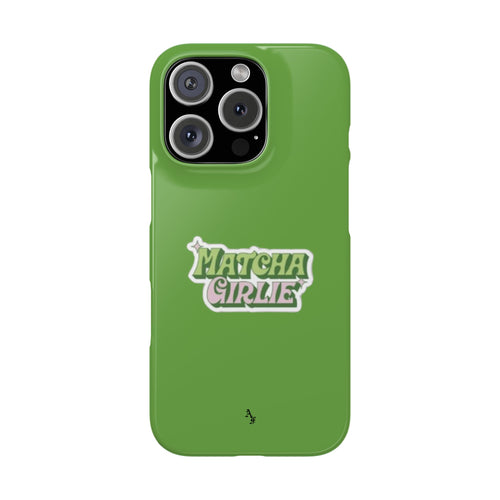Matcha Girlie Phone Case | Snap Impact-Resistant Case